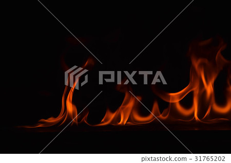Fire flames on black background 31765202