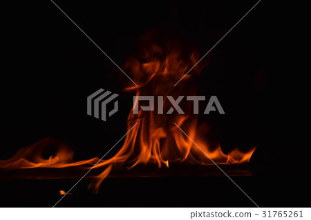 Fire flames on black background Fire flames on black background 31765261