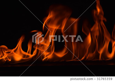Fire flames on black background 31765359