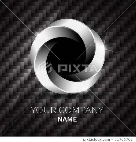 Abstract silver metallic pentagon logo Kevlar Abstract silver metallic pentagon logo Kevlar 31765702