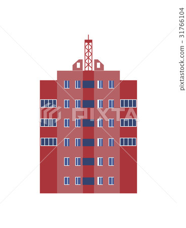 Modern skyscraper isolated vector icon 31766104