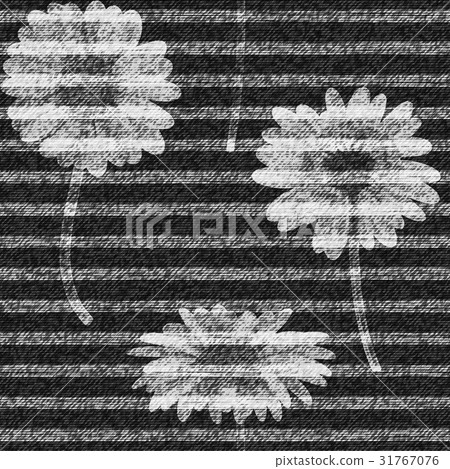 Vector Daisies striped. seamless pattern. Denim Vector Daisies striped. seamless pattern. Denim 31767076