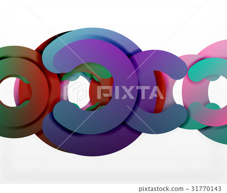 Circle geometric abstract background, colorful 31770143