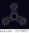 Vector illustration of color fidget spinner 31770617
