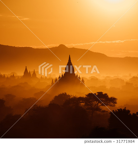 Sunset in Bagan, Myanmar.  31771984