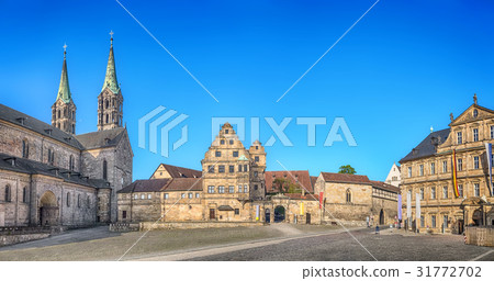 Panorama of Domplatz square in Bamberg, Germany 31772702