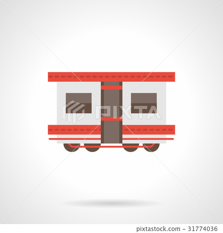 Passenger rail transportation flat vector icon 31774036
