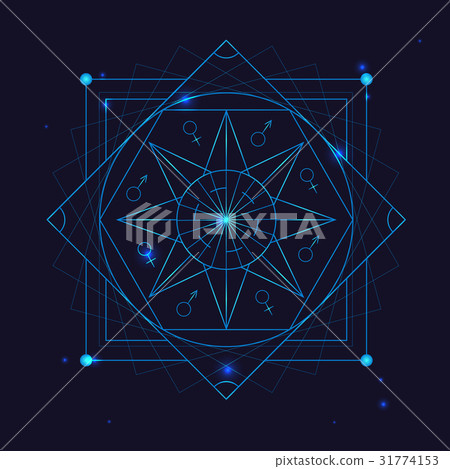 Alchemy Geometry Symbol Thin Line. Vector 31774153