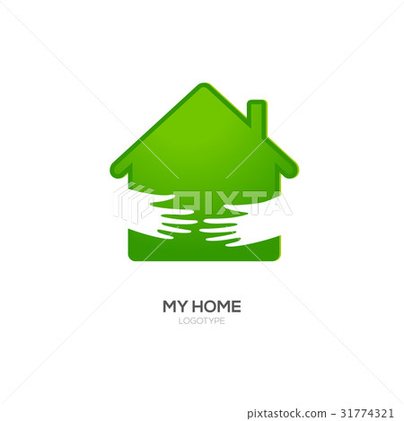 Two hands hold green house Two hands hold green house 31774321