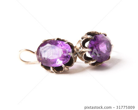 Vintage earrings with alexandrite stone 31775809