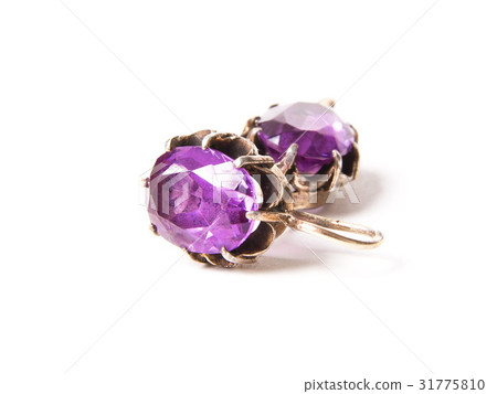 Vintage earrings with alexandrite stone Vintage earrings with alexandrite stone 31775810