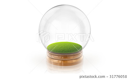 Transparent empty isolated sphere ball with space 31776058