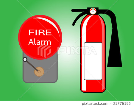 Alarm bell and Fire extinguisher Alarm bell and Fire extinguisher 31776195