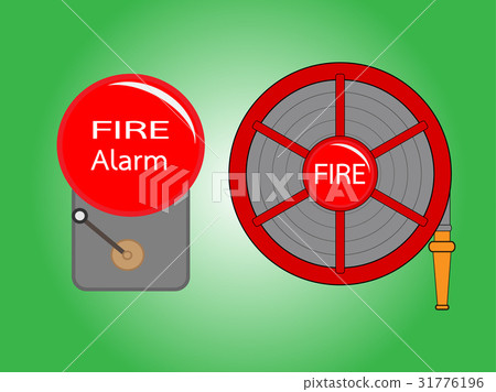 Alarm bell and Fire hose reel Alarm bell and Fire hose reel 31776196