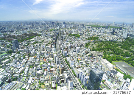 東京都市風景全視圖從六本木新宿澀谷綠色的城市 31776687