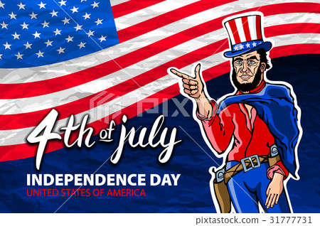 USA pin men. 4th of July Independence Day Vector USA pin men. 4th of July Independence Day Vector 31777731