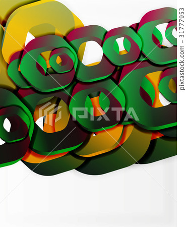 Geometric abstract background, cut chain shapes or Geometric abstract background, cut chain shapes or 31777953