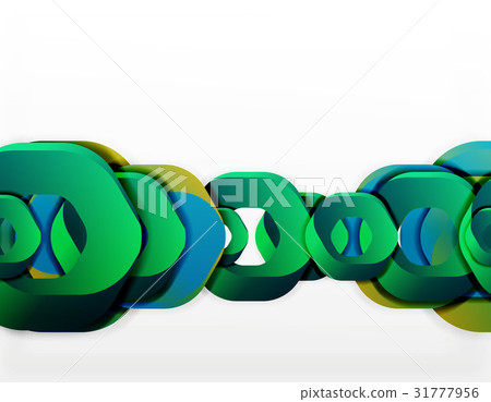 Geometric abstract background, cut chain shapes or Geometric abstract background, cut chain shapes or 31777956
