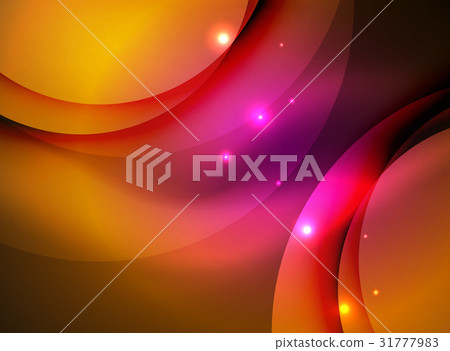 Overlapping circles on glowing abstract background 31777983