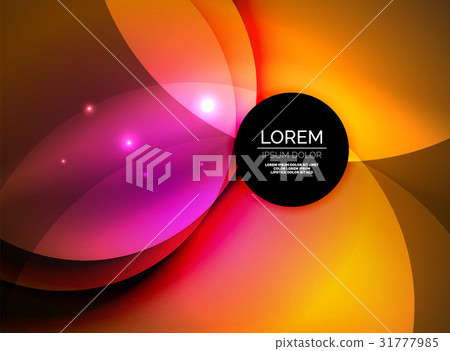 Overlapping circles on glowing abstract background Overlapping circles on glowing abstract background 31777985
