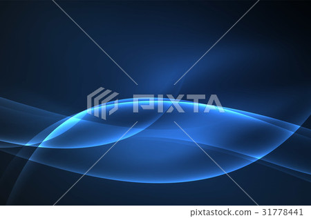 Vector glowing wave, smoke 31778441
