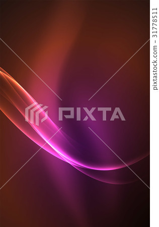 Vector glowing wave, smoke 31778511