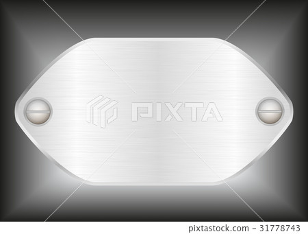 Vector Labels or Name plate with screws 31778743