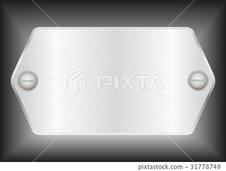 Vector Labels or Name plate with screws 31778749