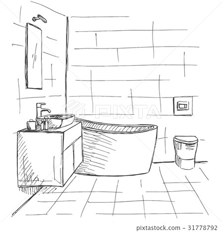 Part of the bathroom. Vector illustration 31778792
