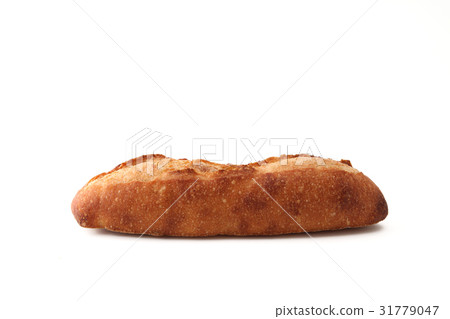 Baguette French bread closeup white background 31779047