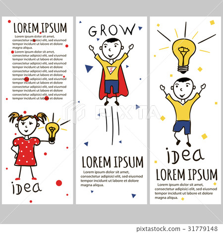 Business kids hand drawing cartoon characters 31779148