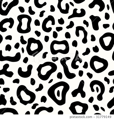Cartoon snow leopard skin seamless pattern 31779149