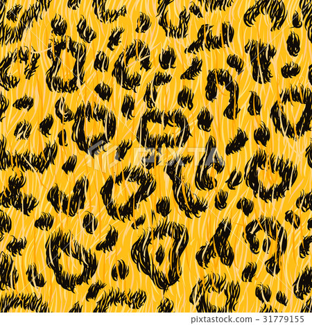 Realistic leopard skin seamless pattern 31779155