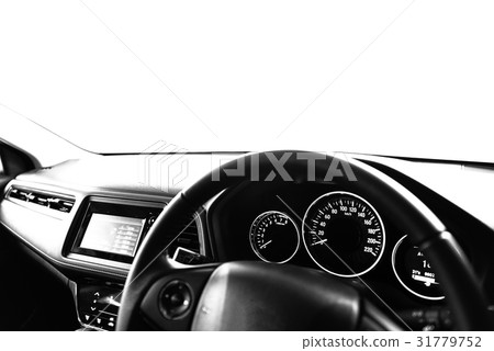 Closeup interior modern car console Closeup interior modern car console 31779752