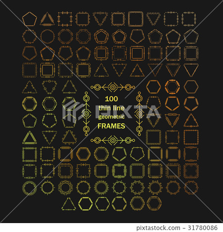 Thin line vector modern geometric frames. Thin line vector modern geometric frames. 31780086