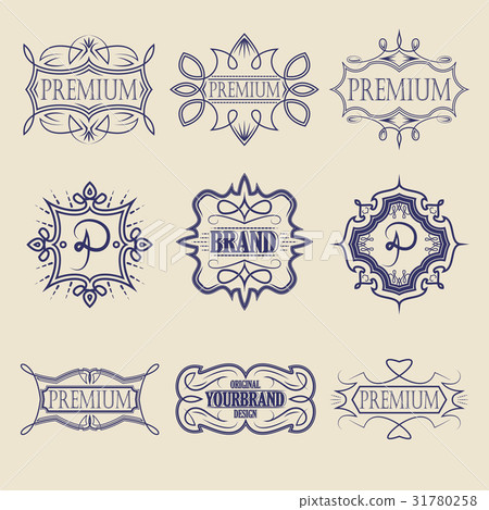 Set of vintage badges. Logo templates. 31780258