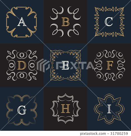 Monogram logo template 31780259
