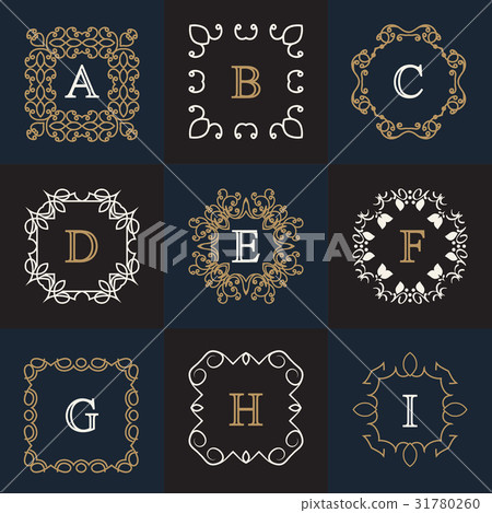 Monogram logo template Monogram logo template 31780260