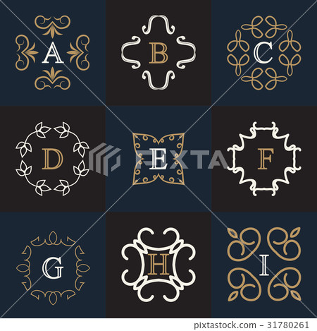 Monogram logo template Monogram logo template 31780261