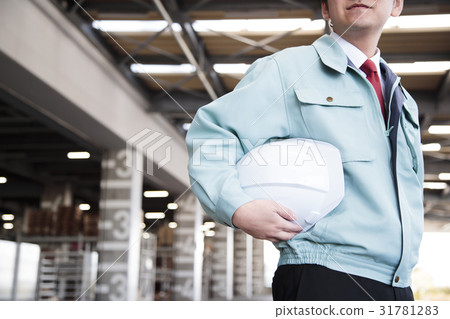 Warehouse Real Estate Building Construction Helmet Businessman Factory Business 31781283