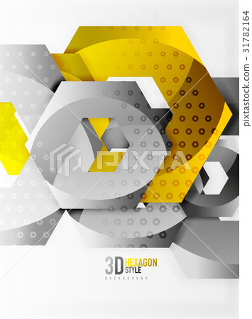 Vector 3d hexagon background - Stock Illustration [31782164] - PIXTA