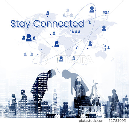 People connected global communication technology 31783095