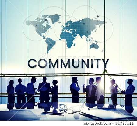 People connected to global communication online community People connected to global communication online community 31783111