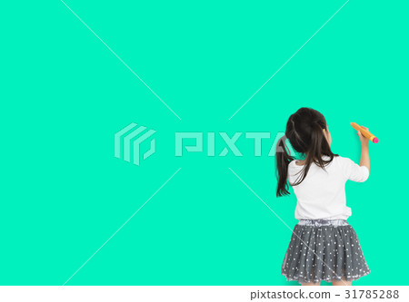 Little Girl Drawing Pencil Shoot Little Girl Drawing Pencil Shoot 31785288