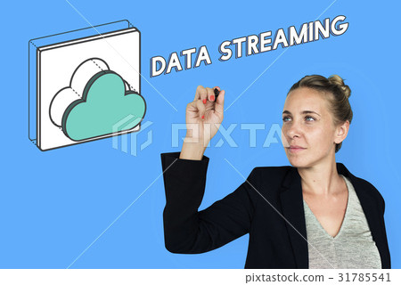 Data computing cloud icon graphic 31785541