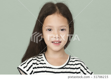 Little Girl Smile Face Expression Studio Portriat Little Girl Smile Face Expression Studio Portriat 31786215