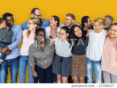 Diverse Group of People Together Studio Portrait 31786517