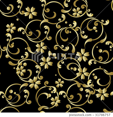 日本模式阿拉伯式花紋圖案 31786757