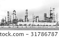 Oil refinery factory with white background Pipe  31786787