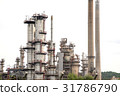 Oil refinery factory with white background Pipe  31786790